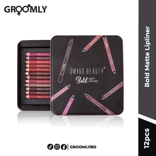 Swiss Beauty Bold Matte Lipliner Pack Of 12 Pcs