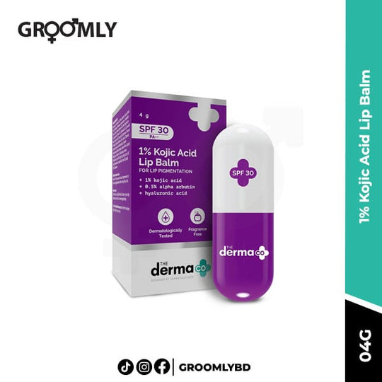 The Derma Co 1% Kojic Acid Lip Balm With Alpha Arbutin & Hyaluronic Acid - 4g
