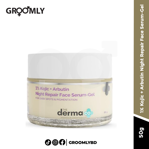 The Derma Co 1% Kojic + Arbutin Night Repair Face Serum-Gel - 50g