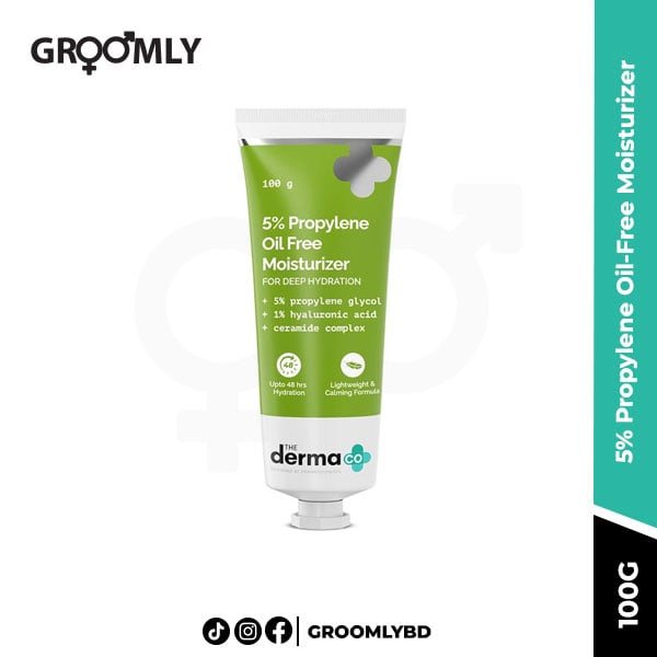 The Derma Co 5% Propylene Oil-Free Moisturizer with Propylene Glycol & Hyaluronic Acid - 100 g