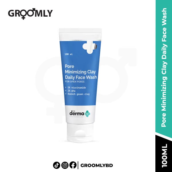The Derma Co Pore Minimizing Clay Daily Face Wash with 1% Niacinamide & 2% PHA - 100 ml