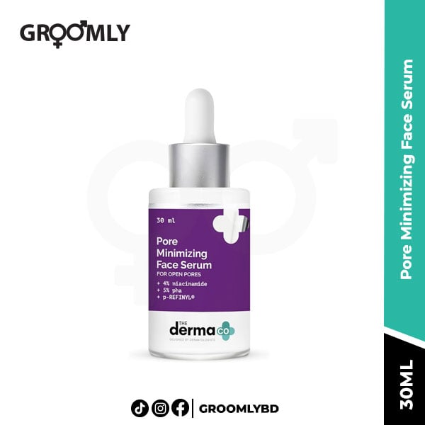 The Derma Co Pore Minimizing Face Serum with 4% Niacinamide, 5% PHA and p-REFINYL® - 30 ml