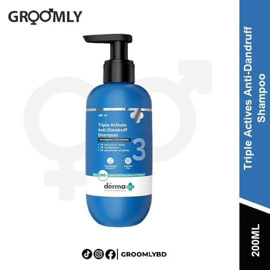 The Derma Co Triple Actives Anti-Dandruff Shampoo 200 ml available in Bangladesh