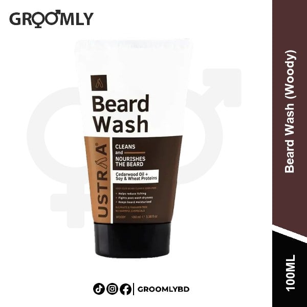 Ustraa Beard Wash (Woody) 100 ml available in Bangladesh
