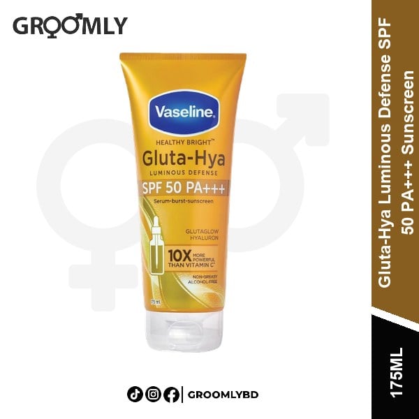 Vaseline Gluta-Hya SPF 50 Sunscreen 175ml available in Bangladesh