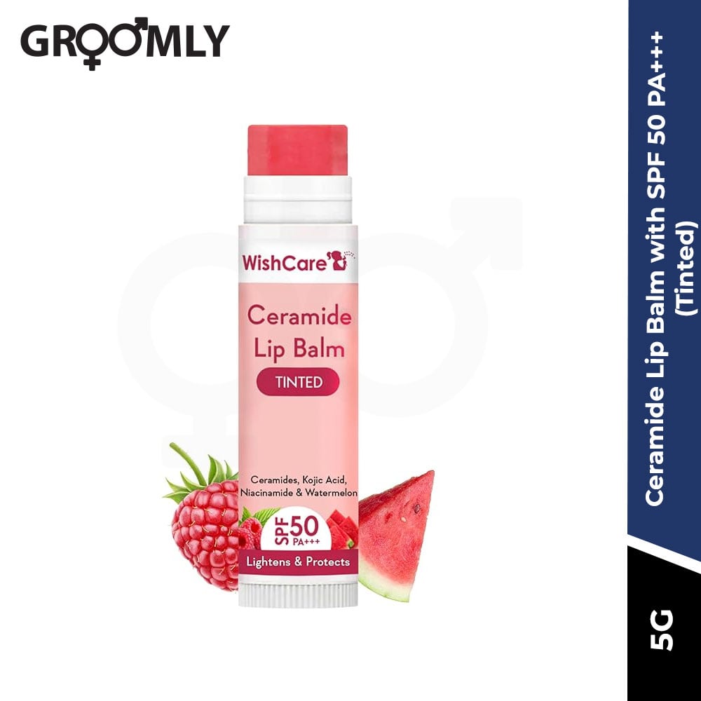 Wishcare Ceramide Lip Balm with SPF 50 PA+++ -With Kojic Acid & Niacinamide (Tinted)