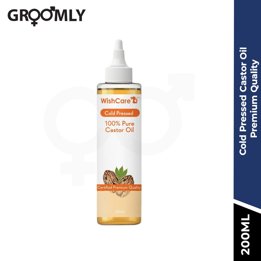 Wishcare Cold Pressed Castor Oil for Hair Growth & Skin Nourishment - Premium Quality - 200ml